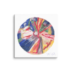 Francoise Gagnon (Beautiful, pop, spinning ice creamy, whirling, expanding painting - Damien Hirst) Canvas Print