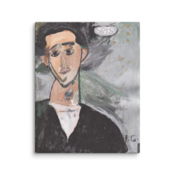 Francoise Gagnon (Portrait of Juan Gris - Amedeo Modigliani 1915) Canvas