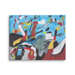 Francoise Gagnon (Hirondelle Amour - Joan Miro) version 2 Canvas Print