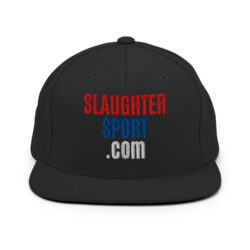 SLAUGHTERSPORT.COM Flat Brim Snapback Hat (Embroidered)