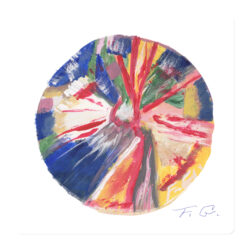 Francoise Gagnon (Beautiful, pop, spinning ice creamy, whirling, expanding painting - Damien Hirst) Magnet