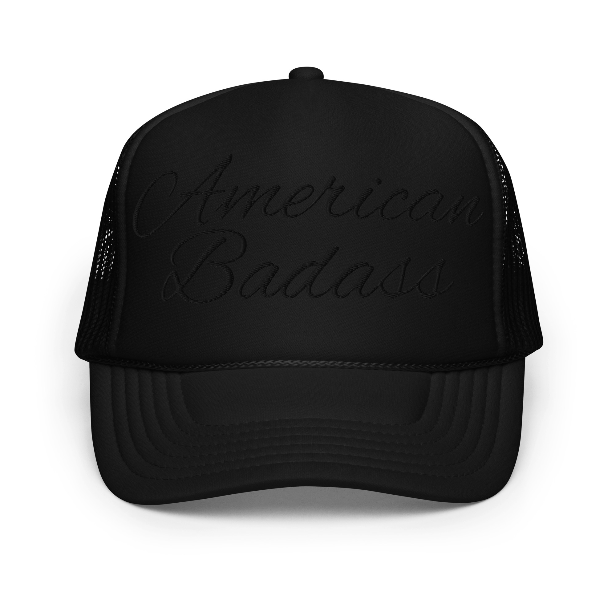 Kid Rock American Badass (Black Embroidery) Foam trucker hat - Image 4