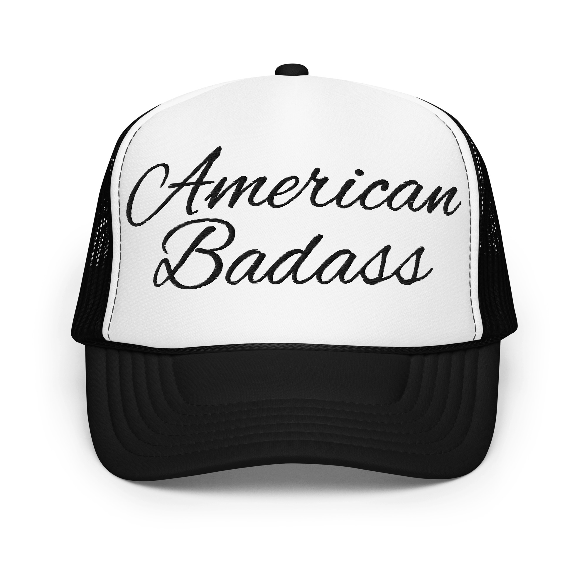 Kid Rock American Badass (Black Embroidery) Foam trucker hat - Image 9
