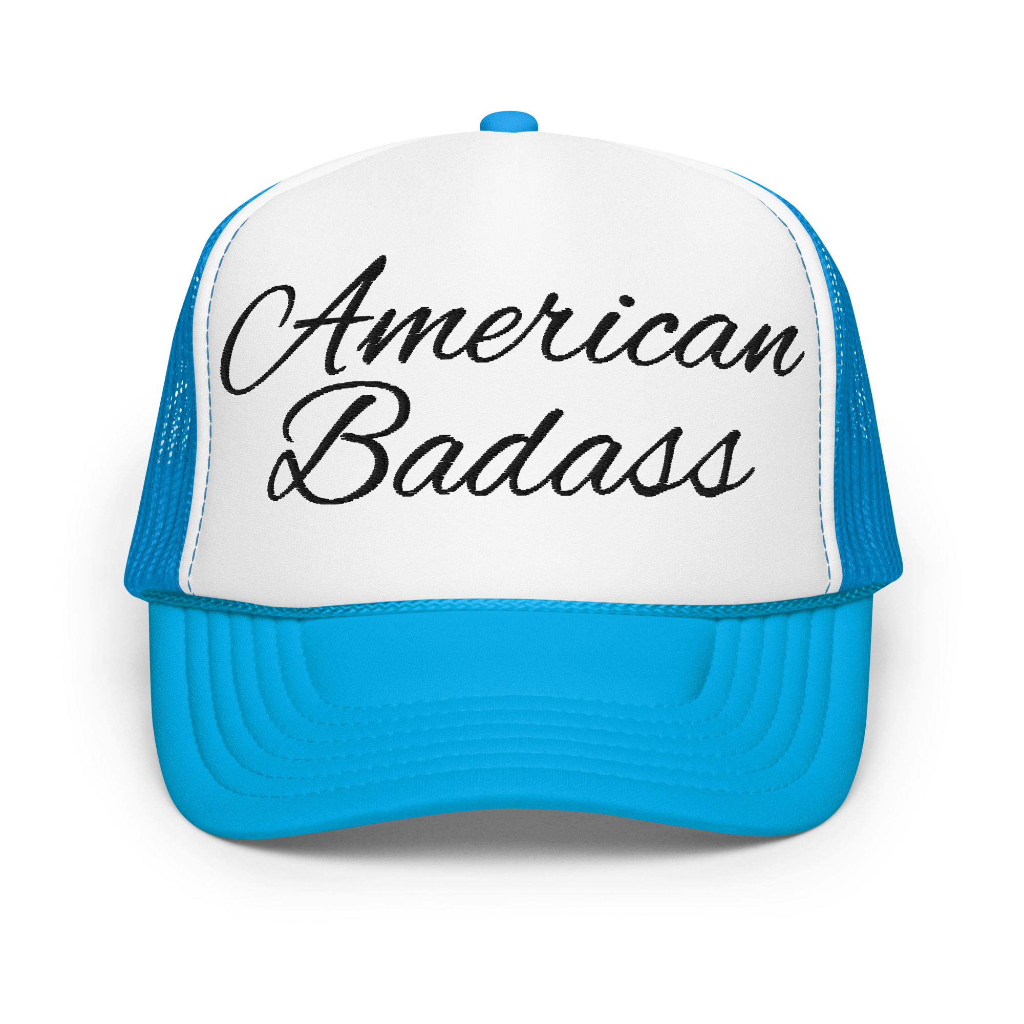 Kid Rock American Badass (Black Embroidery) Foam trucker hat - Image 7