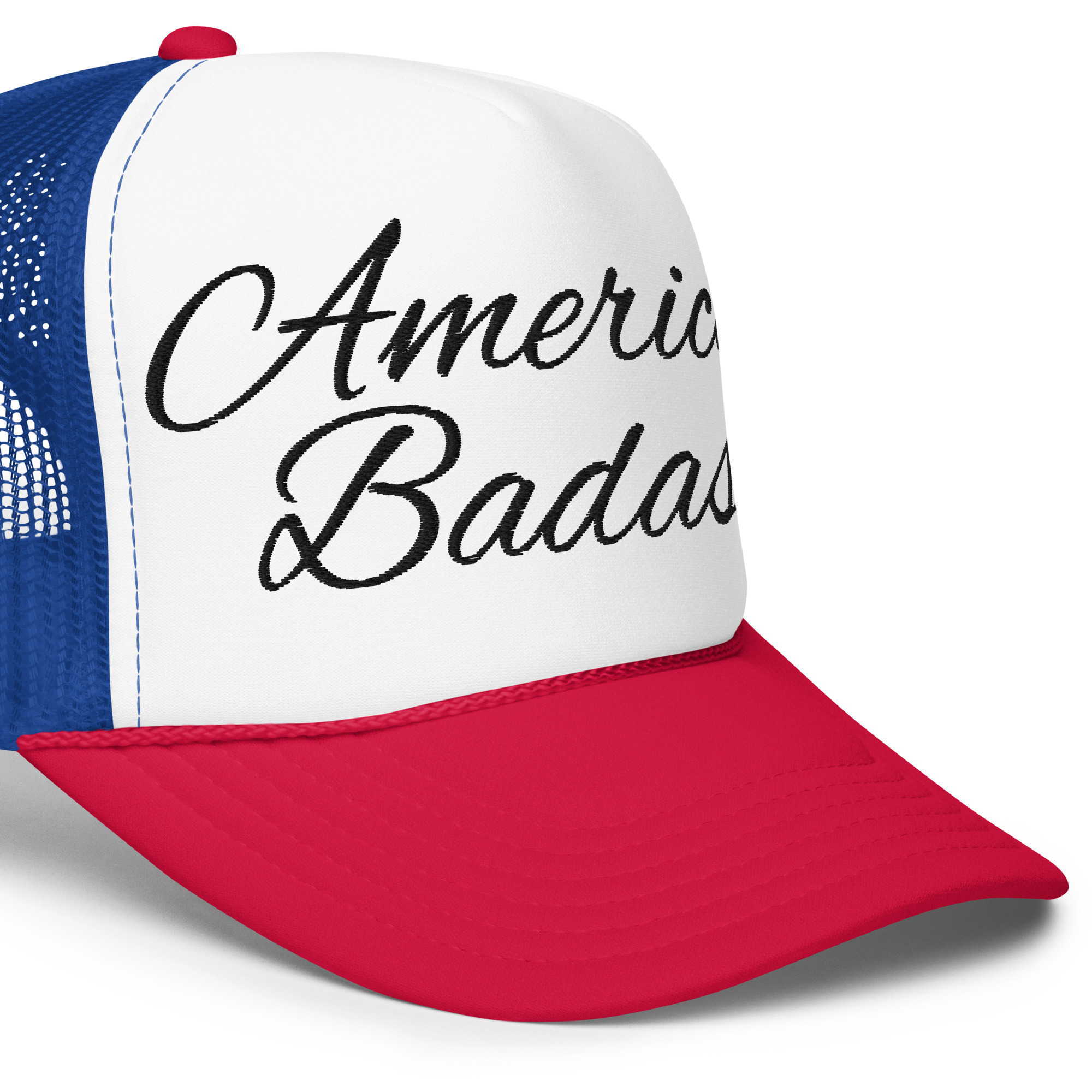 Kid Rock American Badass (Black Embroidery) Foam trucker hat - Image 2