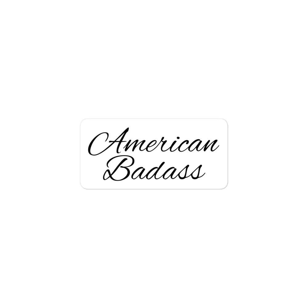Kid Rock American Badass white sticker - Image 2