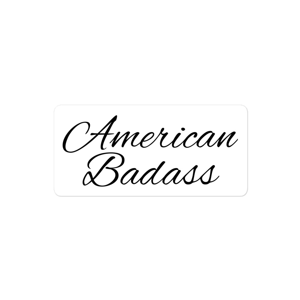 Kid Rock American Badass white sticker - Image 3