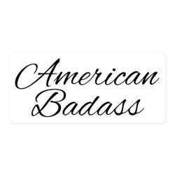Kid Rock American Badass white sticker