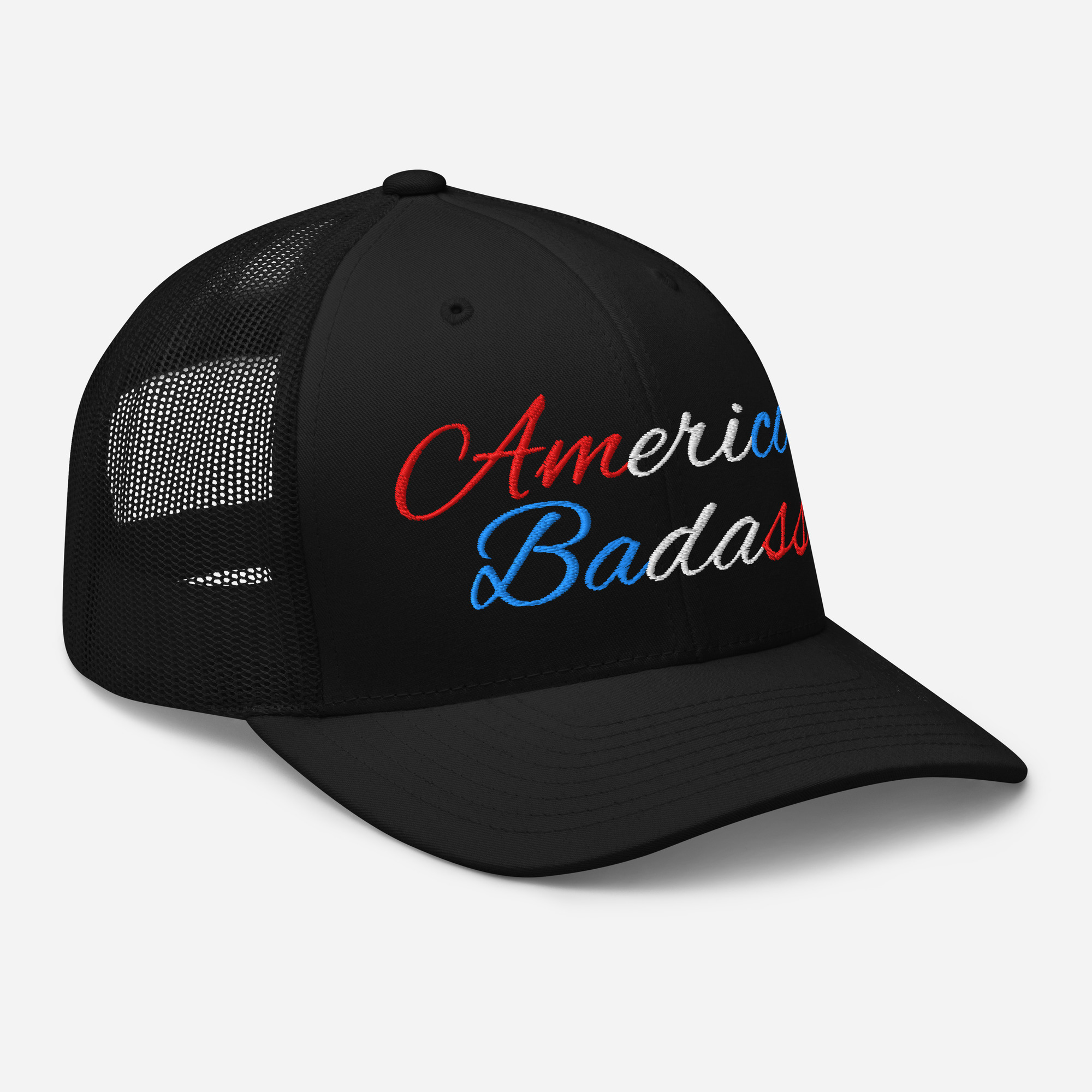 Kid Rock American Badass (Red, White and Blue) Embroidered Trucker Cap - Image 2