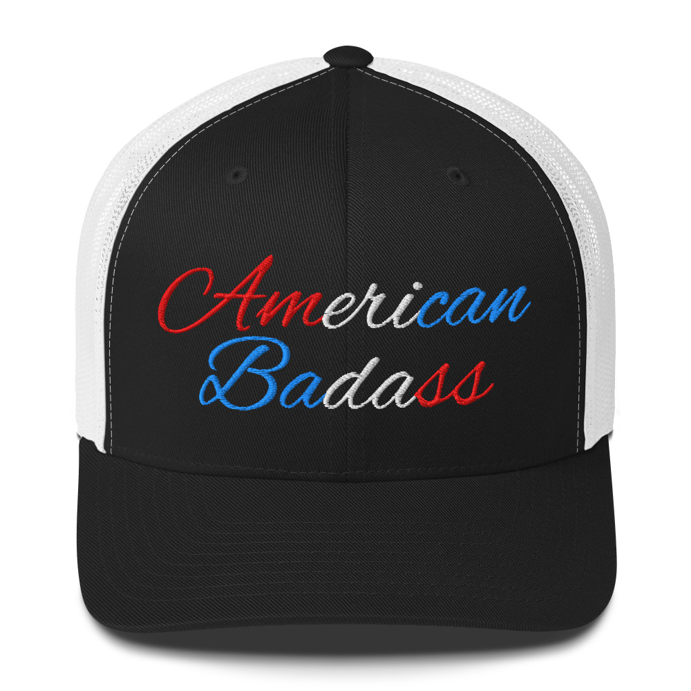 Kid Rock American Badass (Red, White and Blue) Embroidered Trucker Cap - Image 4