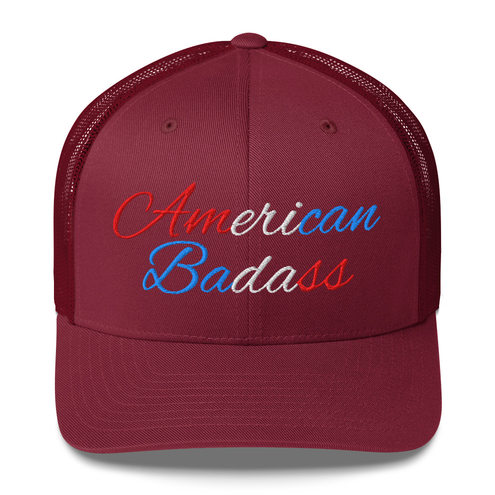Kid Rock American Badass (Red, White and Blue) Embroidered Trucker Cap - Image 9