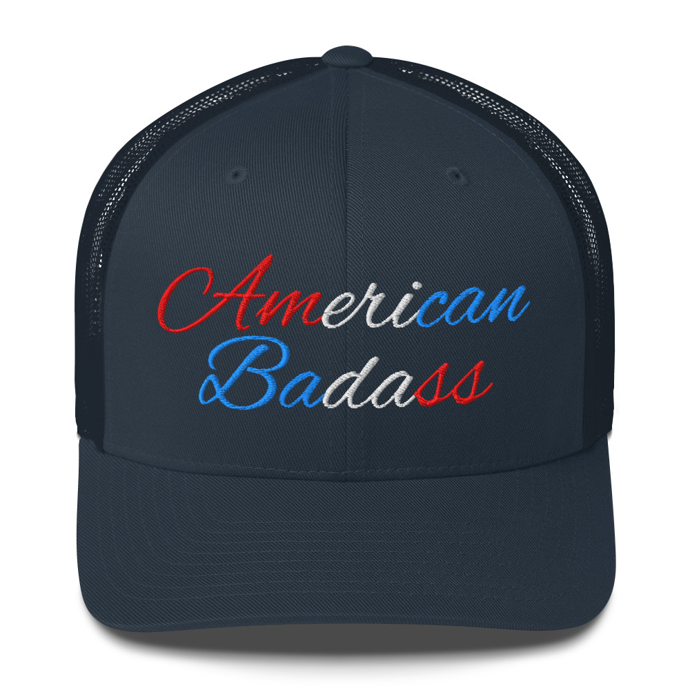 Kid Rock American Badass (Red, White and Blue) Embroidered Trucker Cap - Image 5