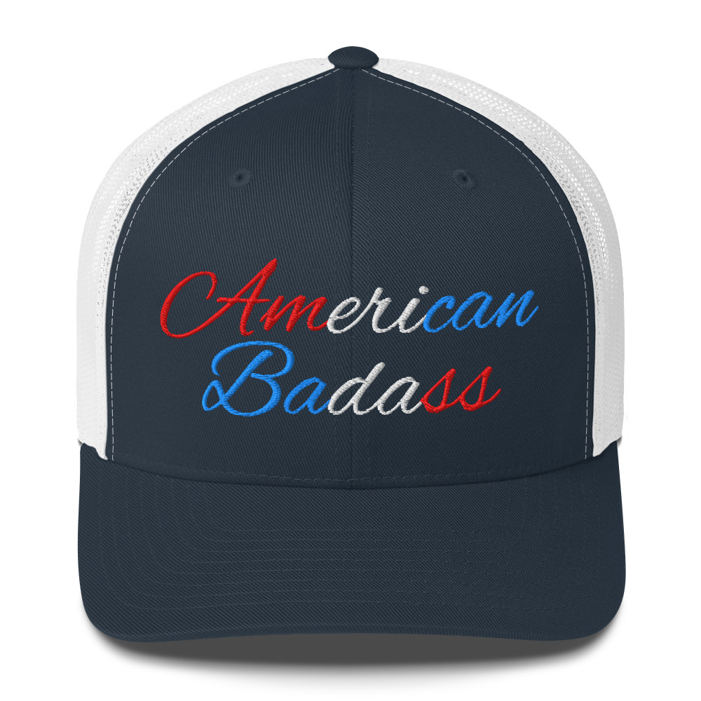 Kid Rock American Badass (Red, White and Blue) Embroidered Trucker Cap - Image 6