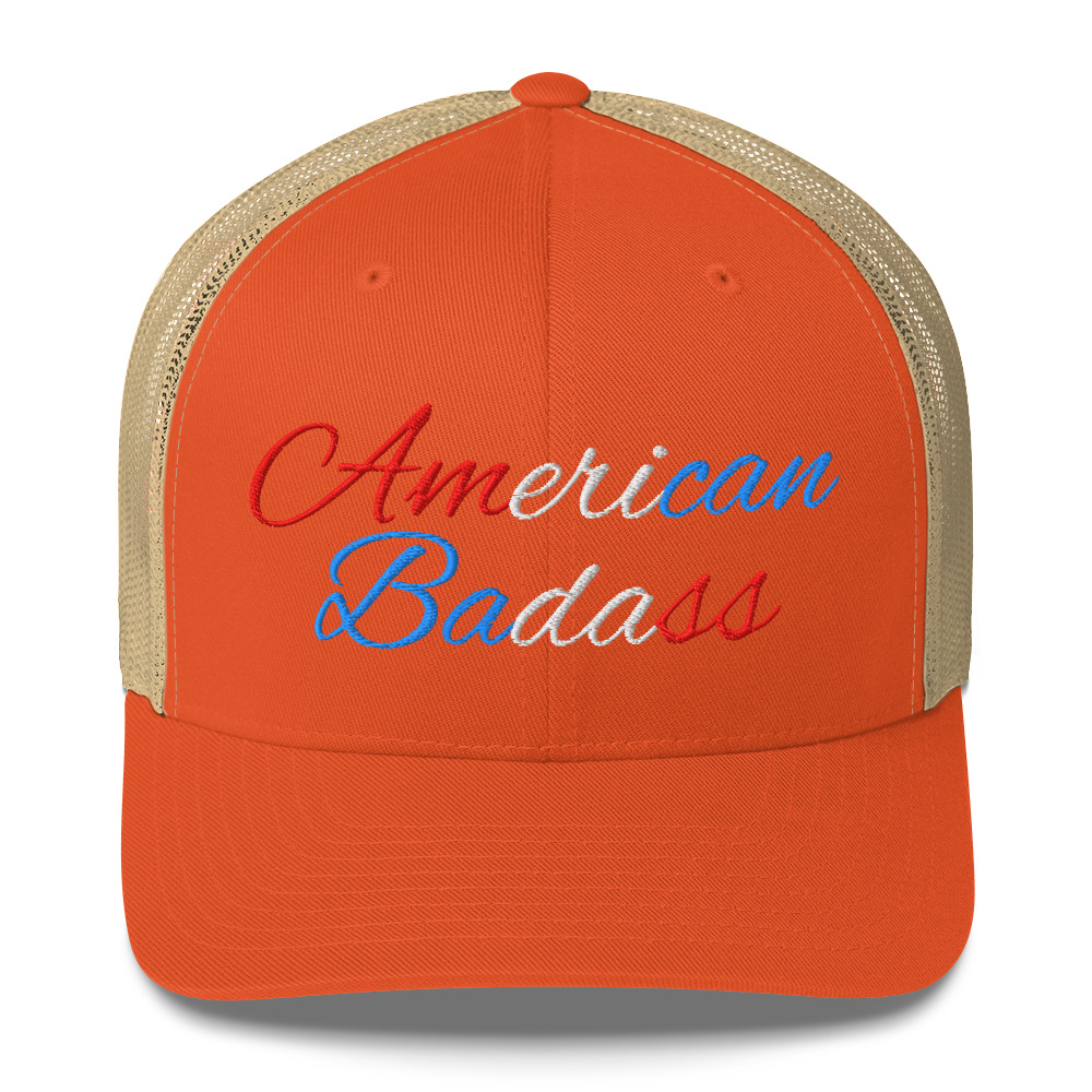 Kid Rock American Badass (Red, White and Blue) Embroidered Trucker Cap - Image 14