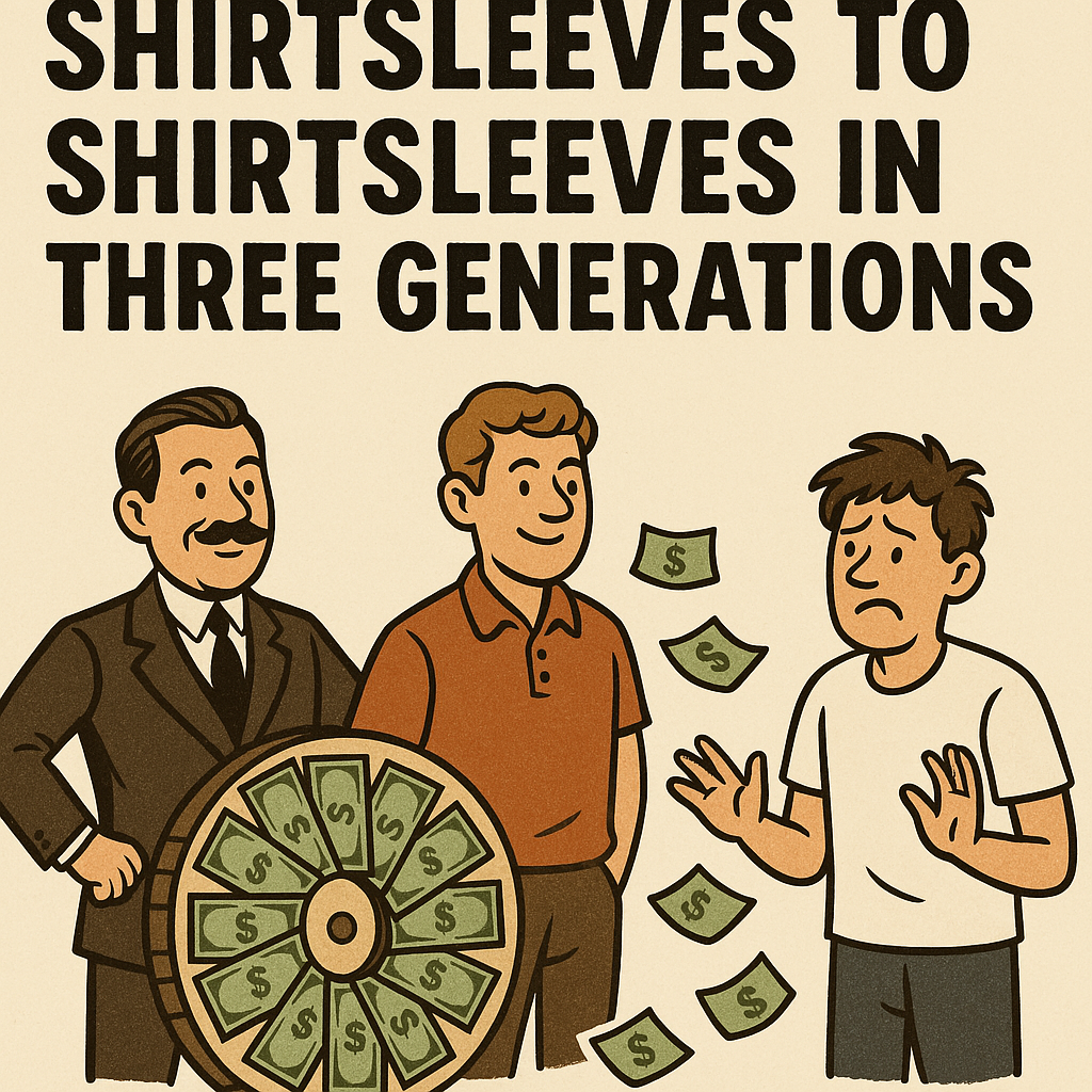 shirtsleeves to shirtsleeves in three generations