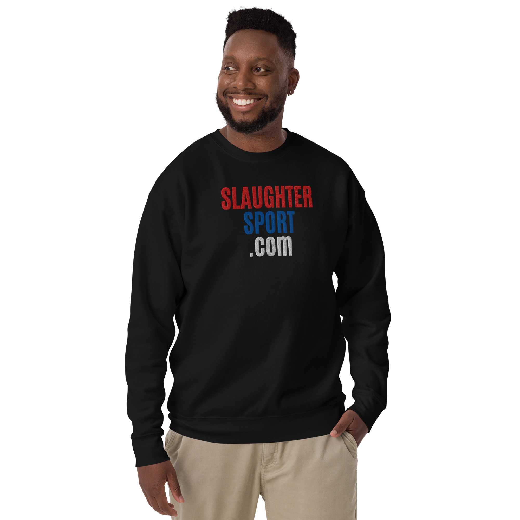 SLAUGHTERSPORT.COM Premium Sweatshirt (Embroidered) - Image 2