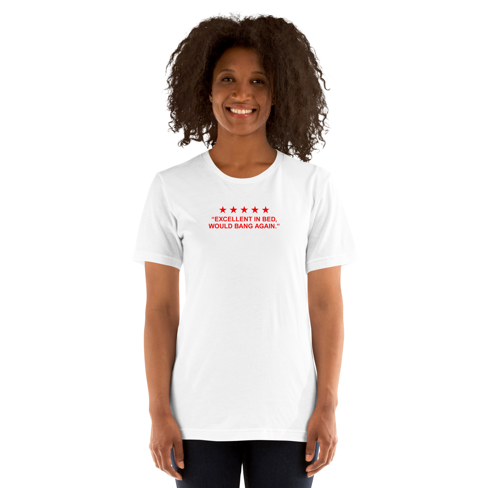 Excellent in Bed 5 Stars Review Unisex t-shirt - Image 2