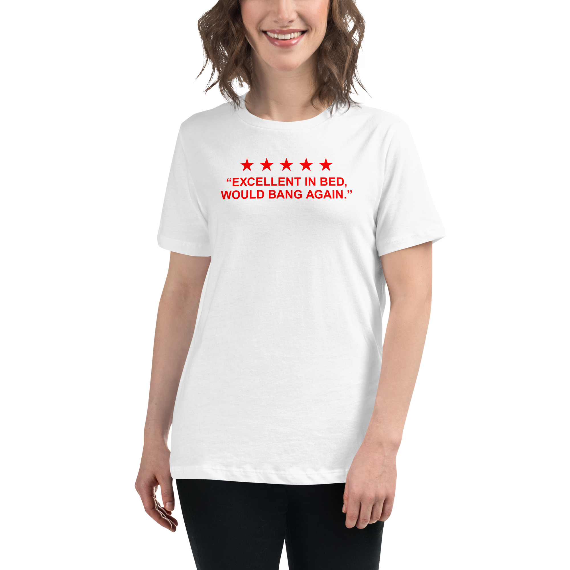 Excellent in Bed 5 Stars Review Women's T-Shirt - Image 4