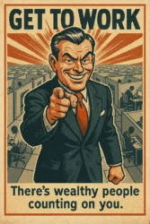 GET TO WORK There Are Wealthy People Counting On You