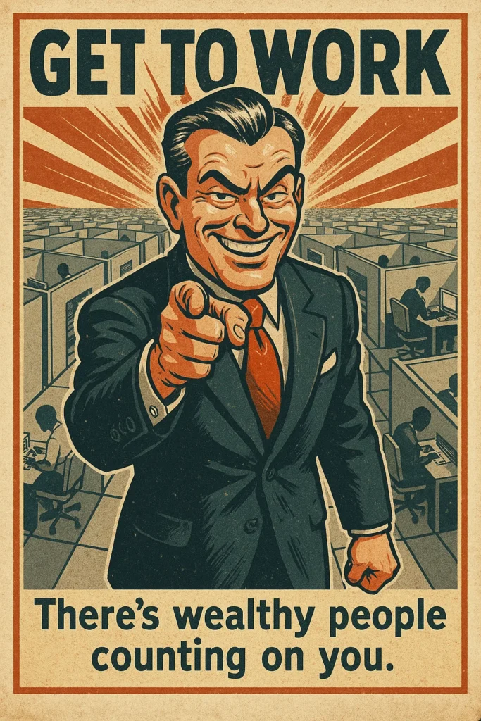GET TO WORK There Are Wealthy People Counting On You