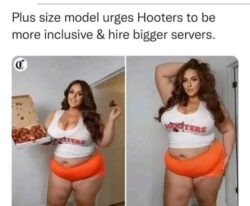 Plus size model urges Hooters to be more inclusive and hire bigger servers
