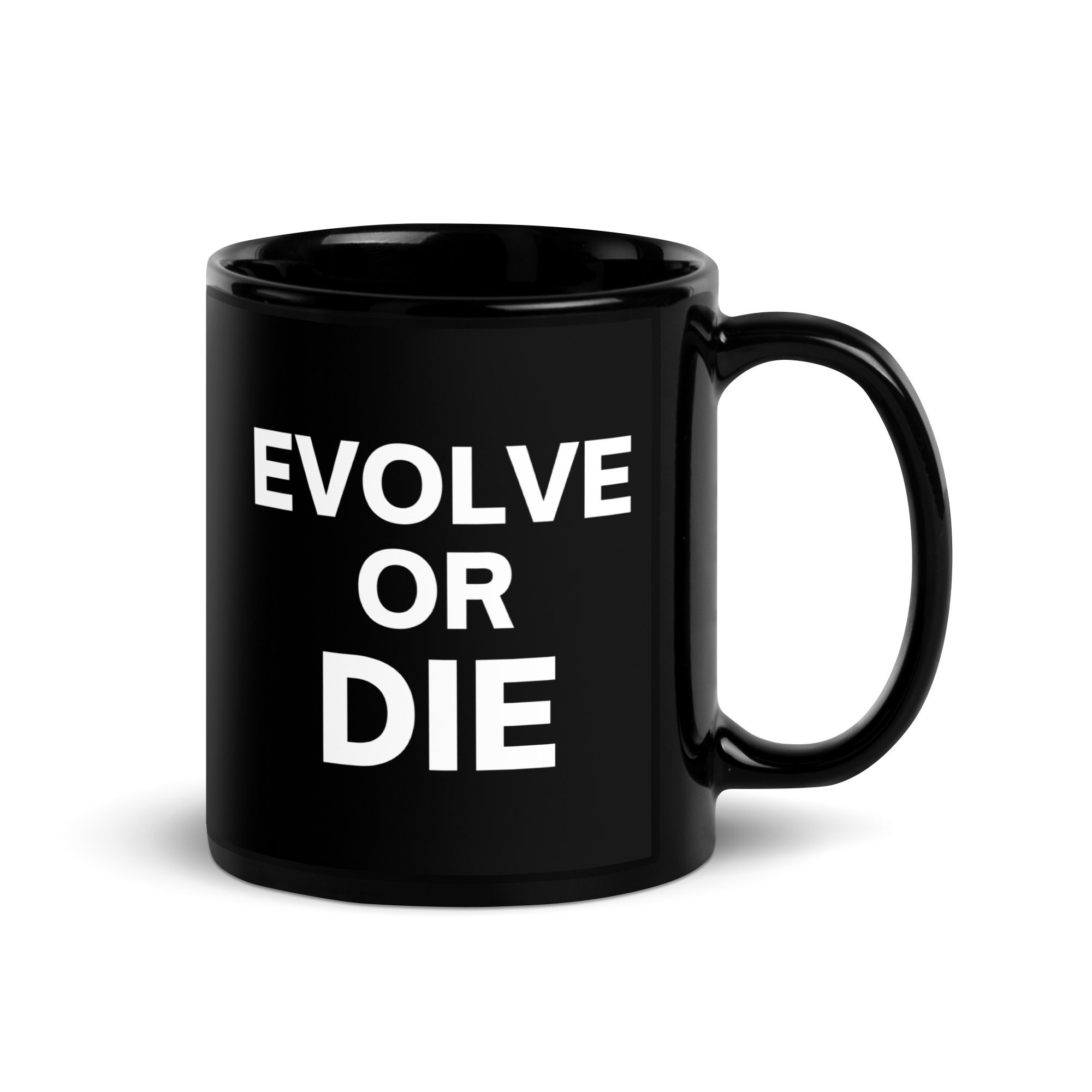 Lily Tomlin ‘Evolve or Die’ Black Coffee Mug