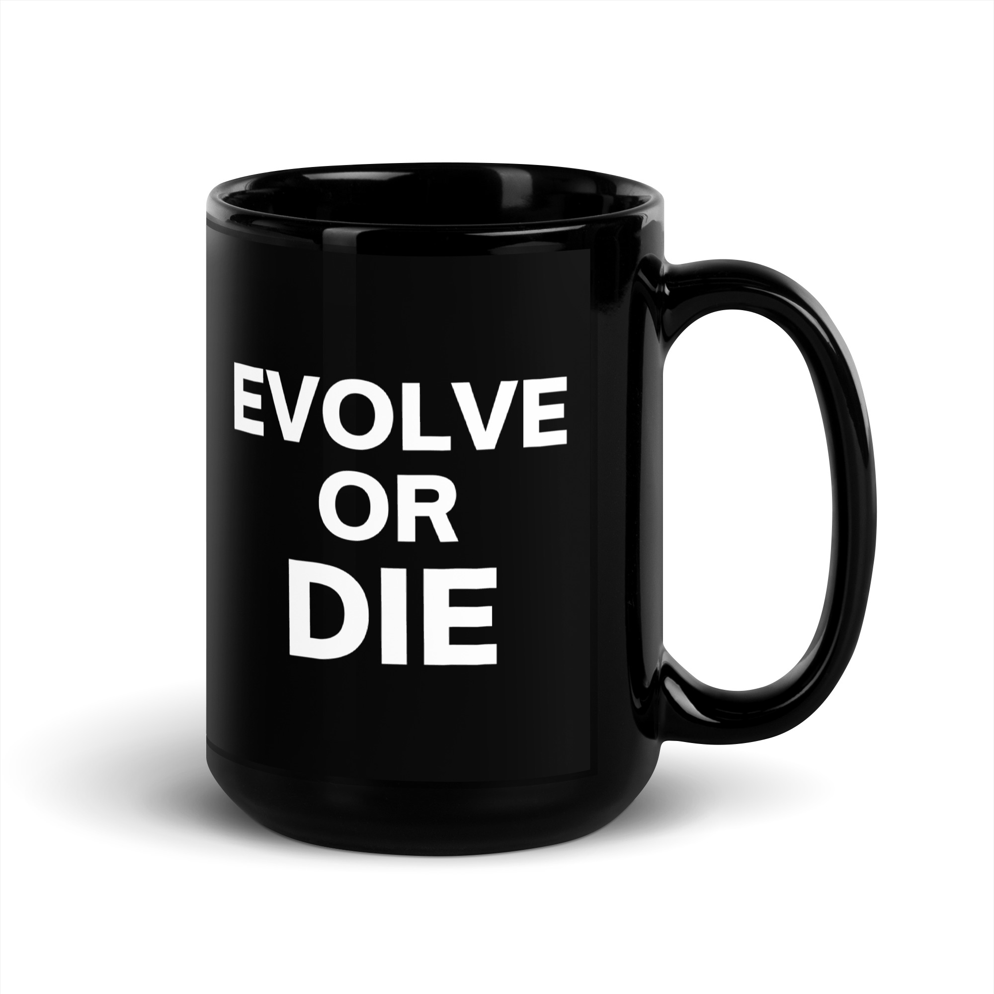 Lily Tomlin ‘Evolve or Die’ Black Coffee Mug - Image 5