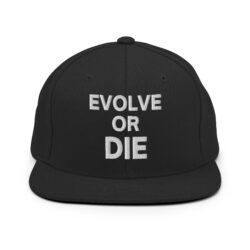 Lily Tomlin ‘Evolve or Die’ Flat Brim Snapback Hat (Embroidered)