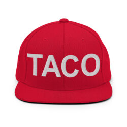TACO Trump flat brim snapback hat (Embroidered)