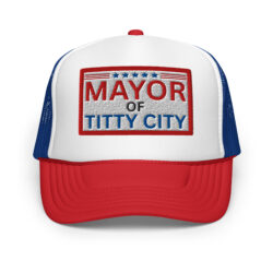 MAYOR of TITTY CITY trucker hat (Embroidered)