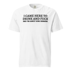 I Came Here To Drink And Fuck And I’m Almost Done Drinking | Comfort Colors T-Shirt