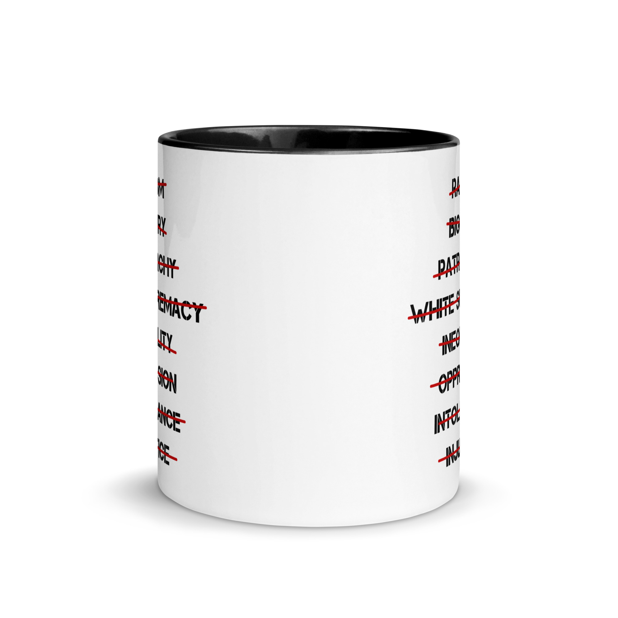 Anti Racism, Anti Bigotry, Anti Patriarchy Mug with Color Inside - Image 3