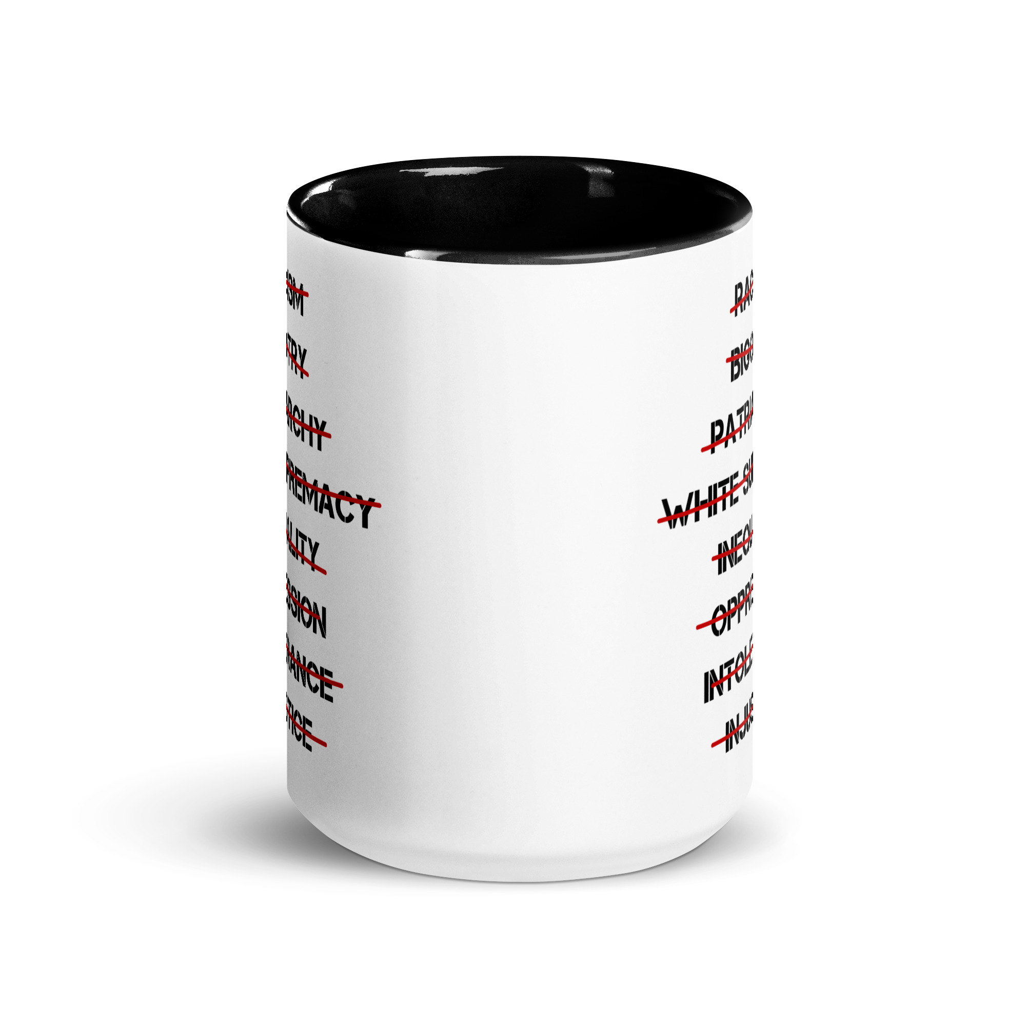 Anti Racism, Anti Bigotry, Anti Patriarchy Mug with Color Inside - Image 5