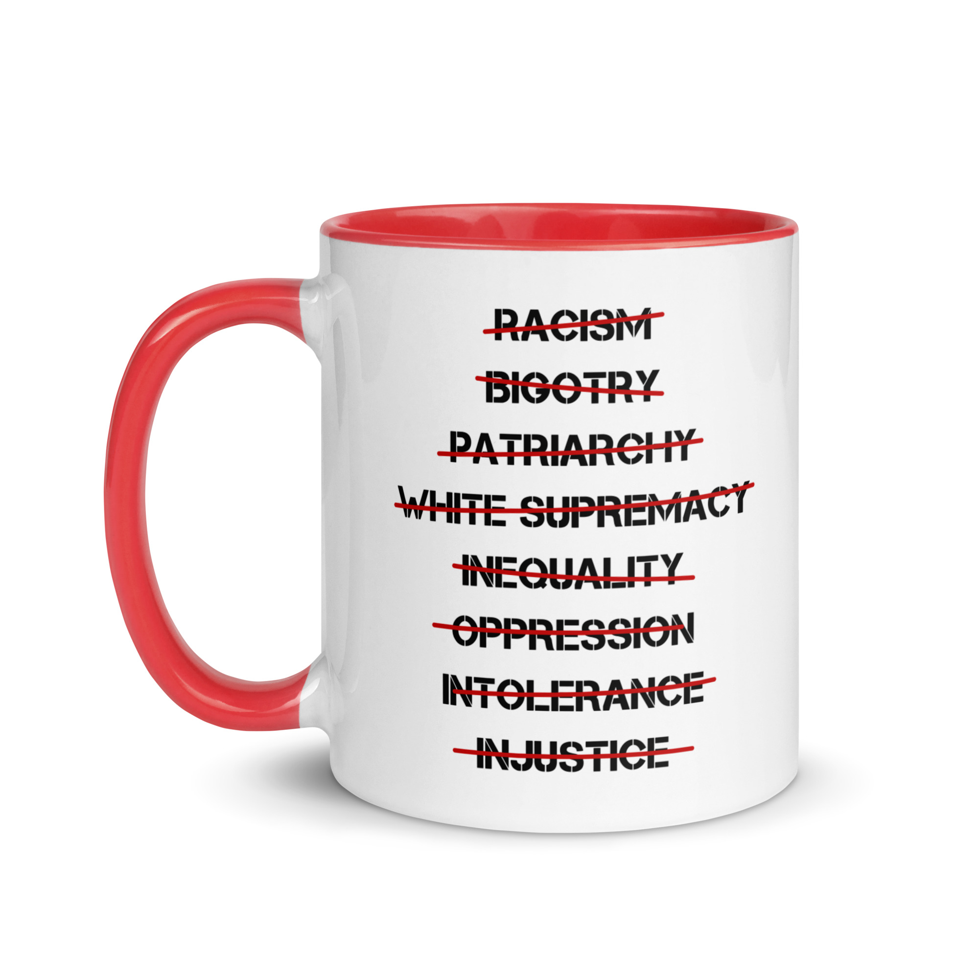 Anti Racism, Anti Bigotry, Anti Patriarchy Mug with Color Inside - Image 9