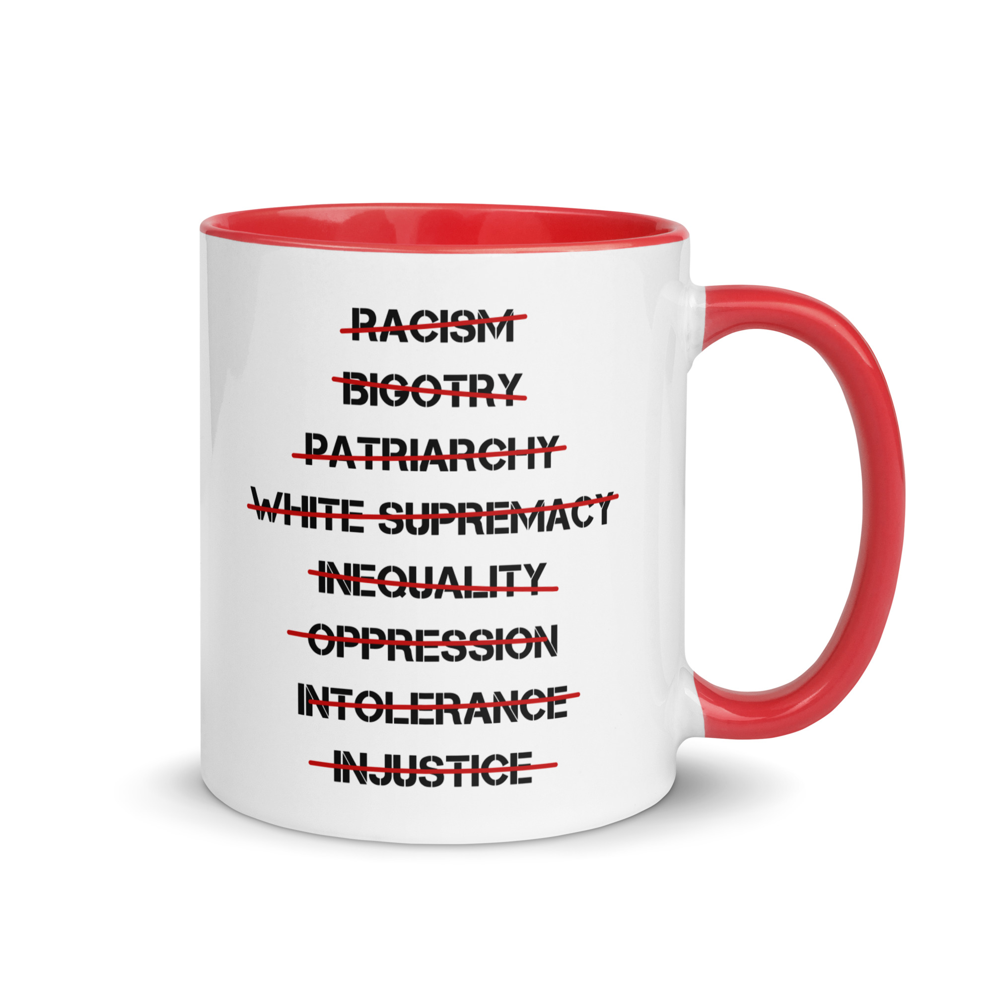 Anti Racism, Anti Bigotry, Anti Patriarchy Mug with Color Inside - Image 7