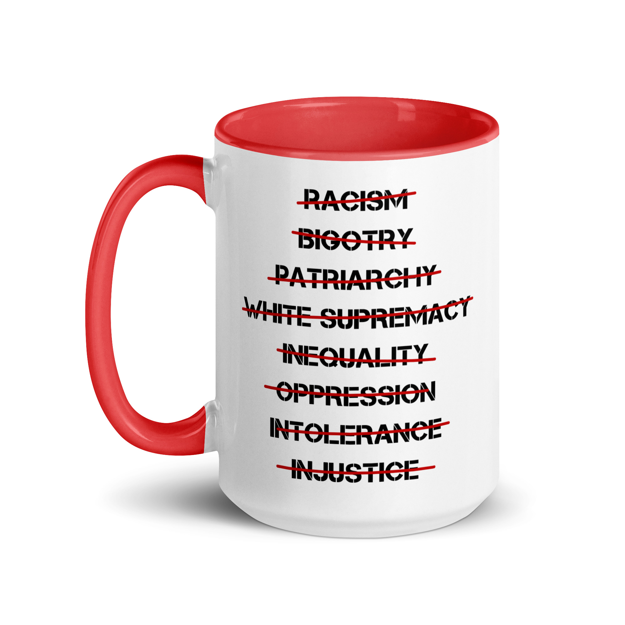 Anti Racism, Anti Bigotry, Anti Patriarchy Mug with Color Inside - Image 12
