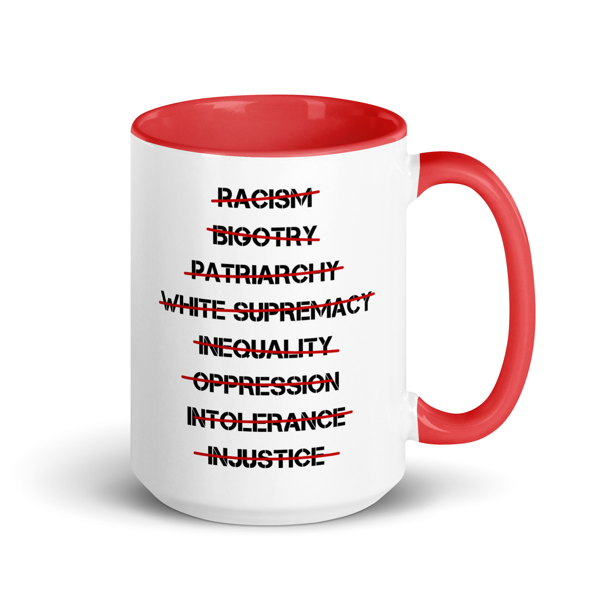 Anti Racism, Anti Bigotry, Anti Patriarchy Mug with Color Inside - Image 10