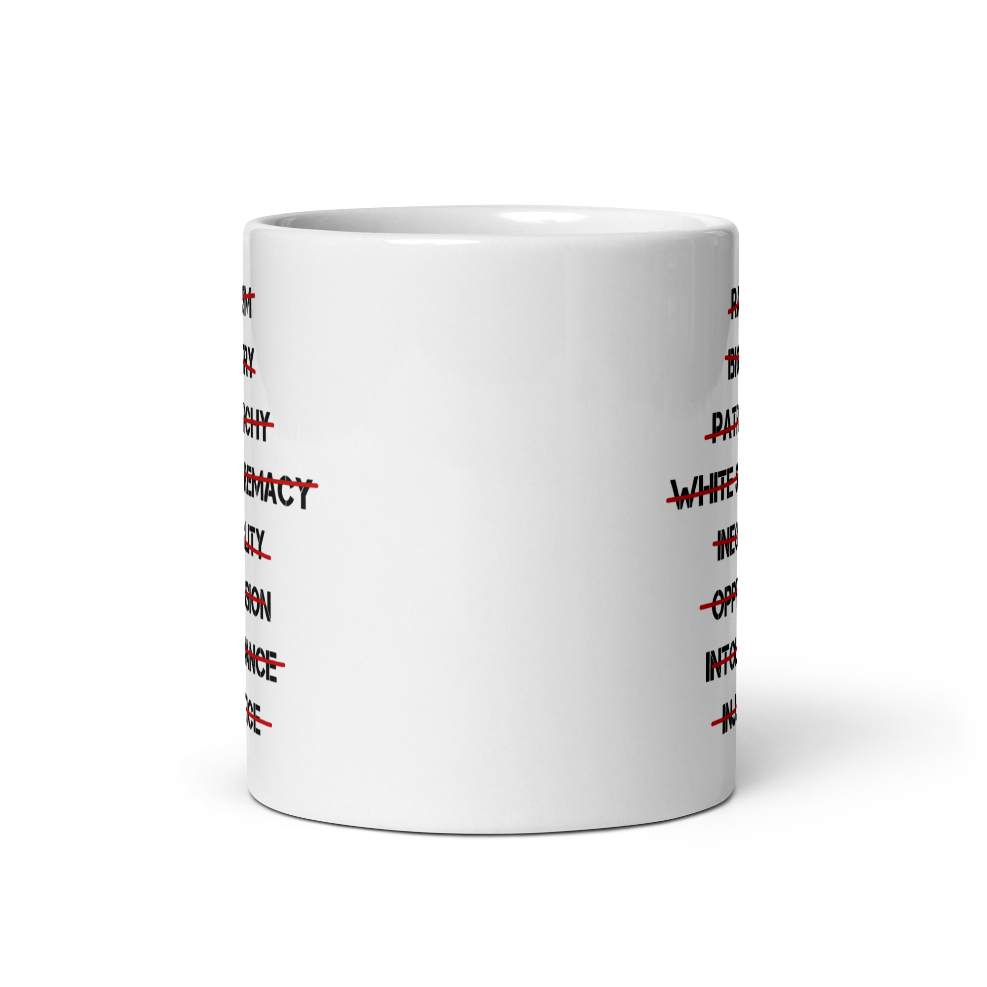 Anti Racism, Anti Bigotry, Anti Patriarchy coffee mug - Image 4