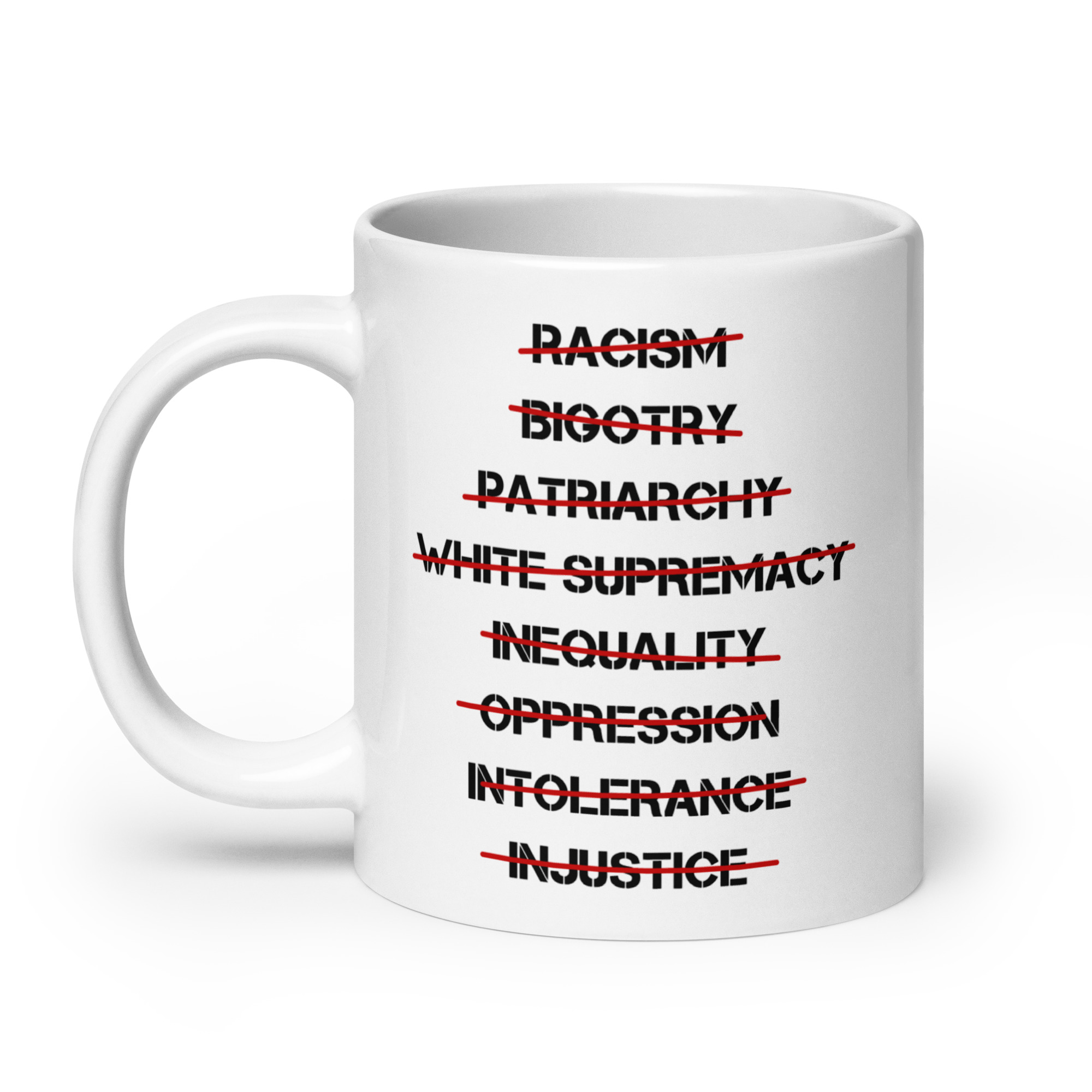 Anti Racism, Anti Bigotry, Anti Patriarchy coffee mug - Image 8