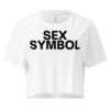 SEX SYMBOL (in black letters) Women’s crop top