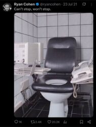 Bathroom shitter throne office