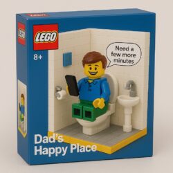 LEGO Dad's Happy Place - Bathroom on the shitter