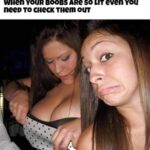 When your boobs are so lit even you need to check them out