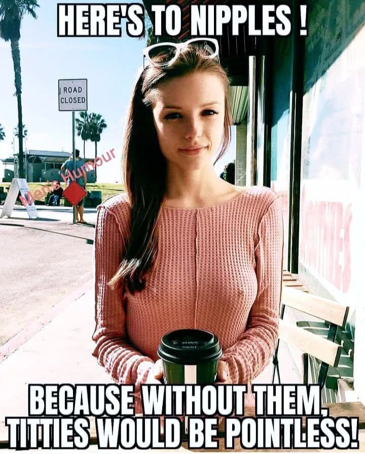 Here's to Nipples because without them Titties would be pointless