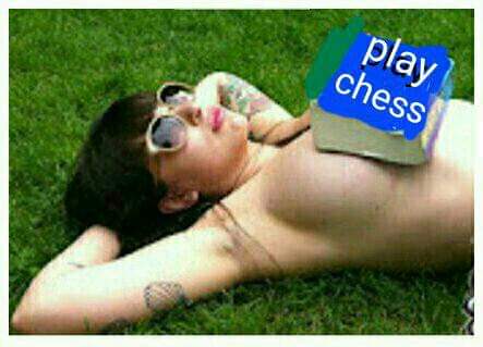 Play Chess - naked woman chest boobs