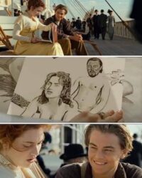 Titanic Rose nude sketch meme