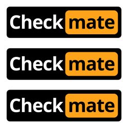 CHECK MATE (Chess Parody logo) Sticker Pack