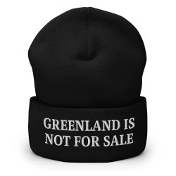 Alternative view of Greenland Is Not For Sale Hat | Greenland Flag Beanie