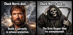 Chuck Norris dead meme