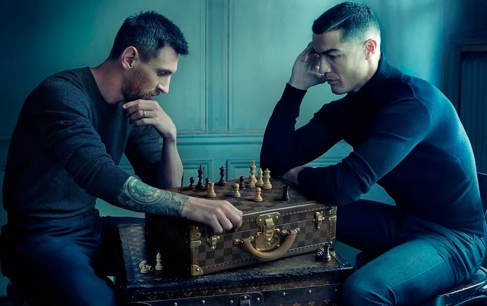 Messi and Ronaldo Chess picture
